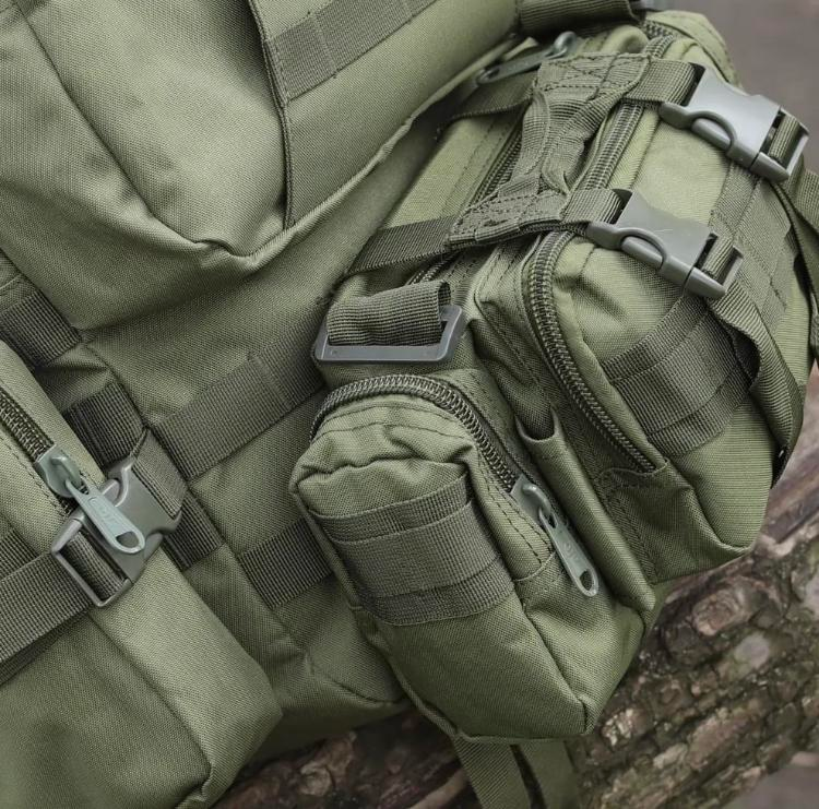 Тактичний рюкзак Molle Assault 55л + (3 органайзери) Олива