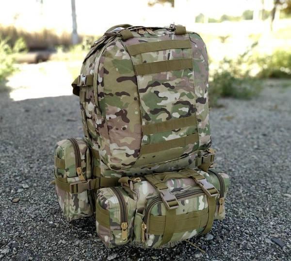 Тактичний рюкзак Molle Assault 55л + (3 органайзери) Мультикам