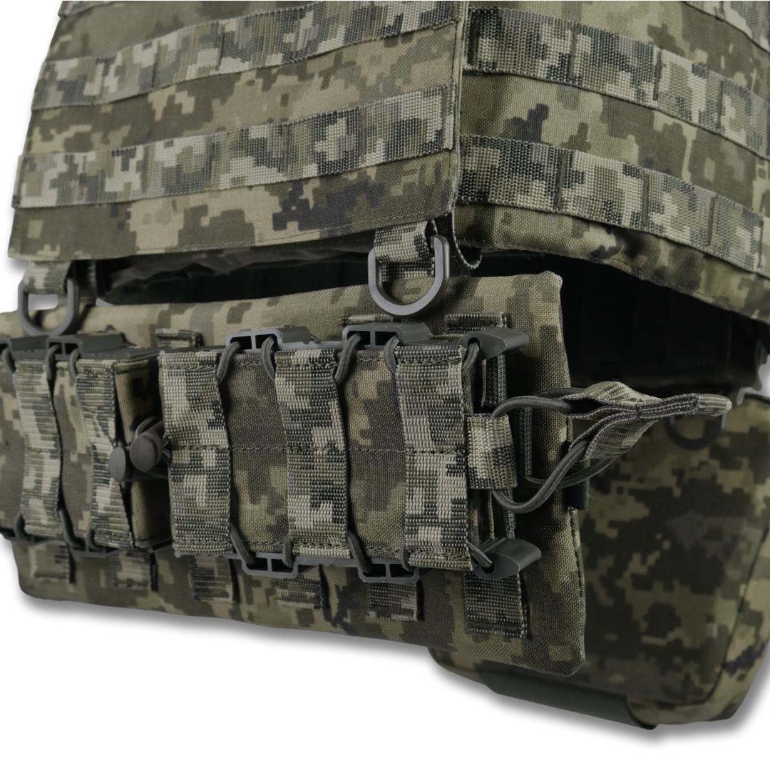 Комплект плитоноска Kiborg Gen.2 + 2 підсумки з балістичним захистом 2 класу — Піксель