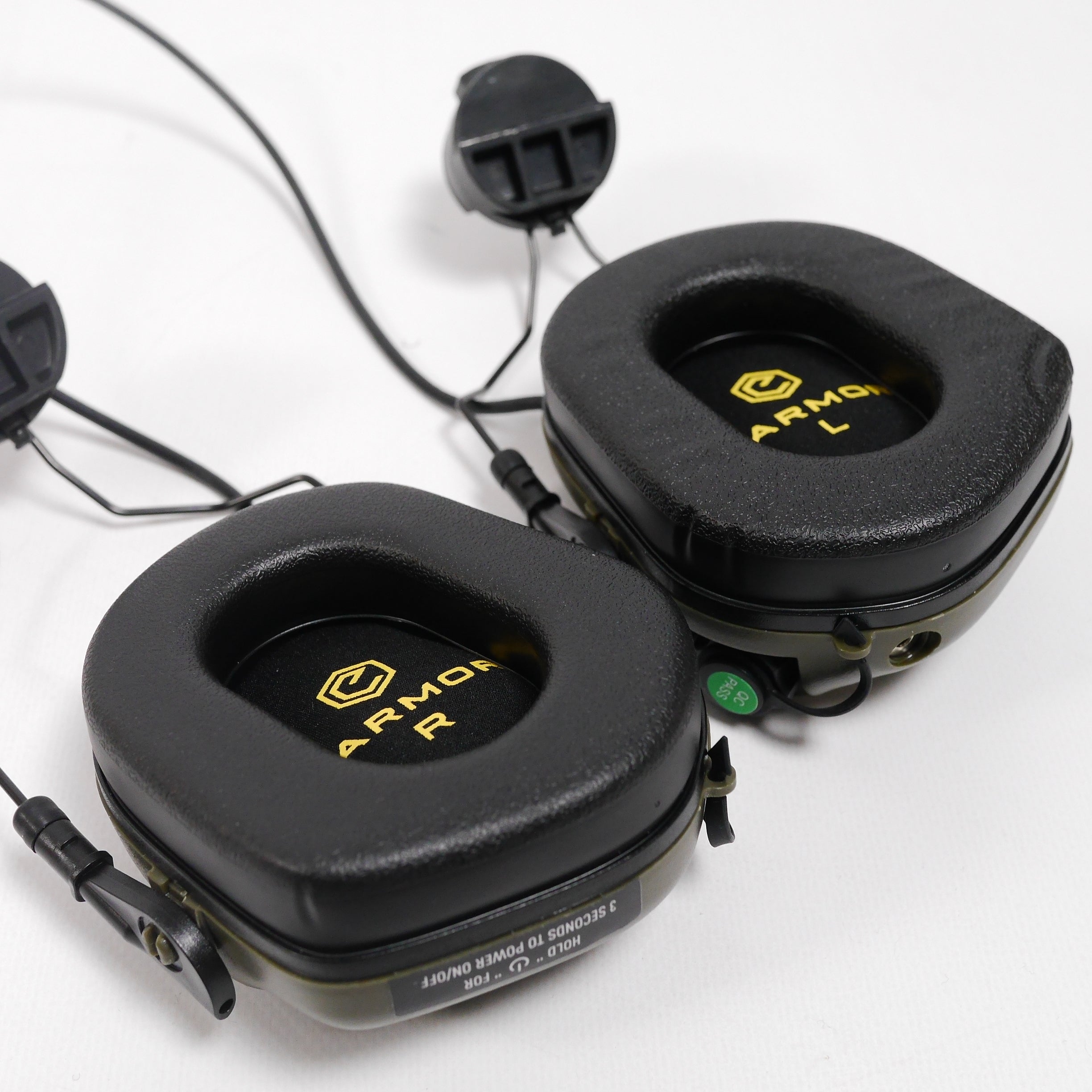 Тактичні навушники EARMOR M31Н з кріпленням Олива