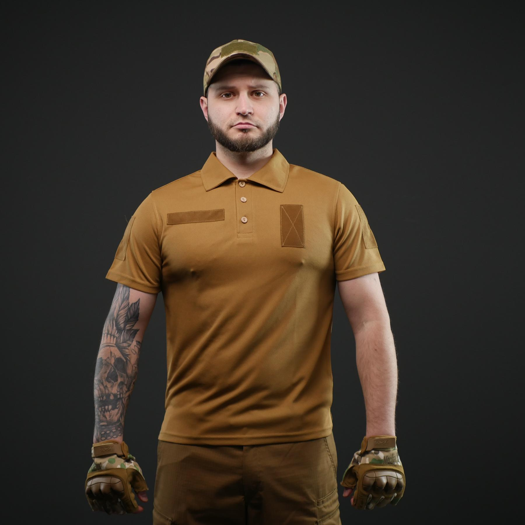 Тактична футблока поло койот Military (46р)