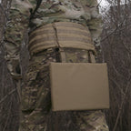 Каремат-сидушка Kiborg з балістичним пакетом 1 клас захисту Militex 20mm Cordura Coyote