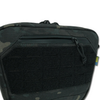 Сумка-напашник M Kiborg з балістичним пакетом 2 клас захисту PE Militex GU Сordura Black Multicam