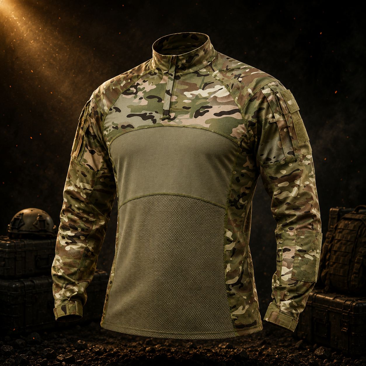 Тактична бойова сорочка UBACS Tactical Series Long Sleeve з посиленими рукавами та велкро-панелями