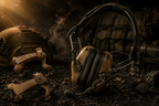 Активні Навушники Earmor M32X PLUS з мікрофоном Coyote Brown (2 види кріплень)