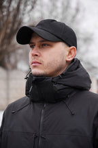 Чорна зимова утеплена тактична куртка Archon Husky Extreme Єврозима