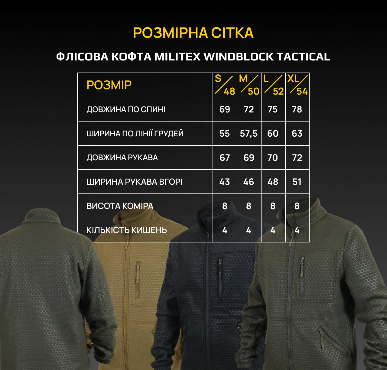 Флісова кофта хакі Militex mod. 4