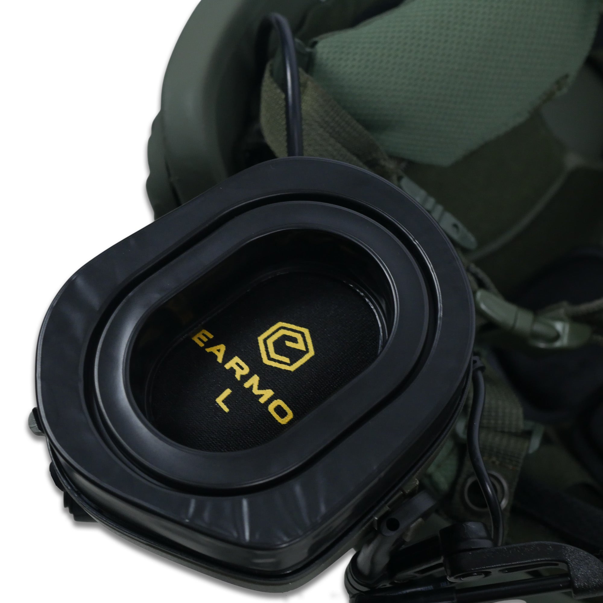Тактичні навушники EARMOR M32Н Olive з кріпленням