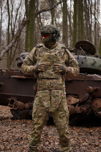 Потрійний захист паху/напашник з балістичним захистом 2 клас Militex cordura USA Мультикам