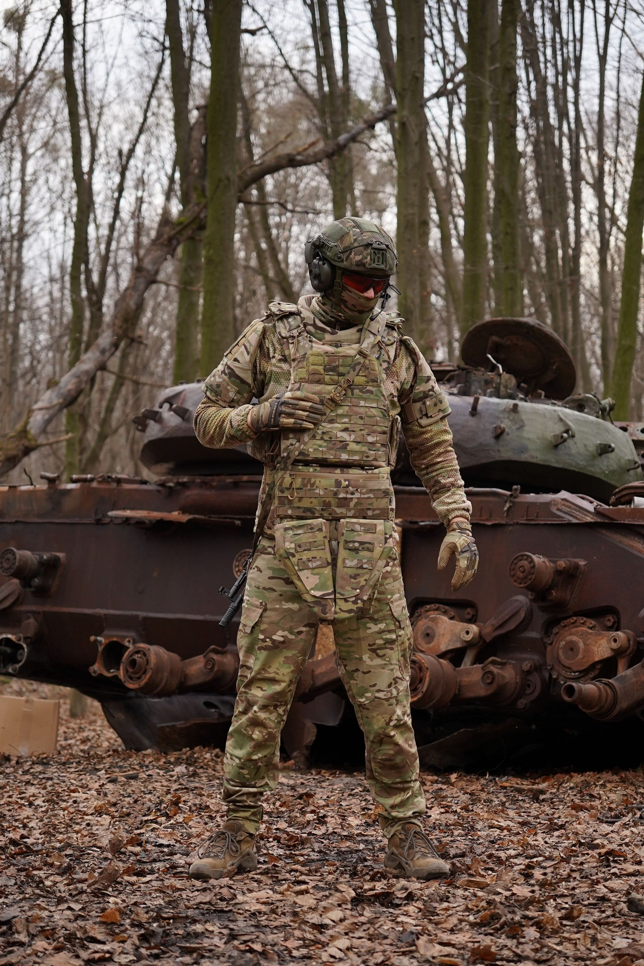 Потрійний захист паху/напашник з балістичним захистом 2 клас Militex cordura USA Мультикам