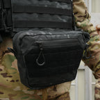 Сумка-напашник M Kiborg з балістичним пакетом 1 клас захисту Militex GU Сordura Black Multicam