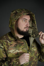 Тактичний анорак 4WStretch з мембранною тканиною та вентиляцією (мультикам)