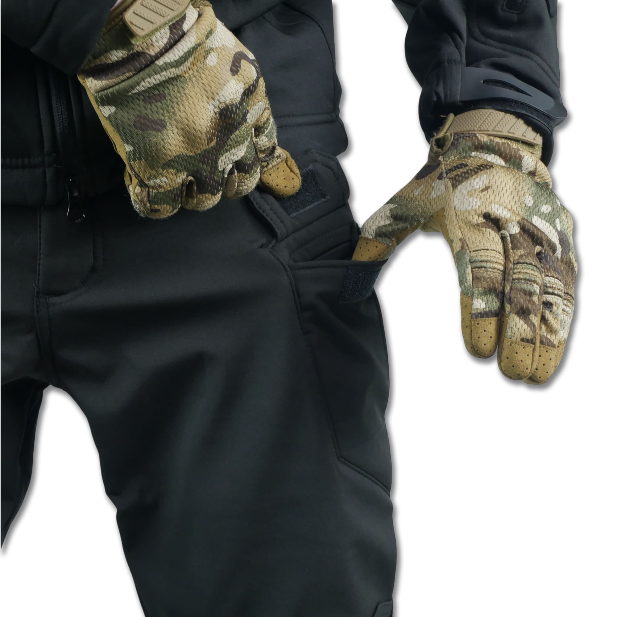 Тактичний демісезонний костюм Softshell Чорний