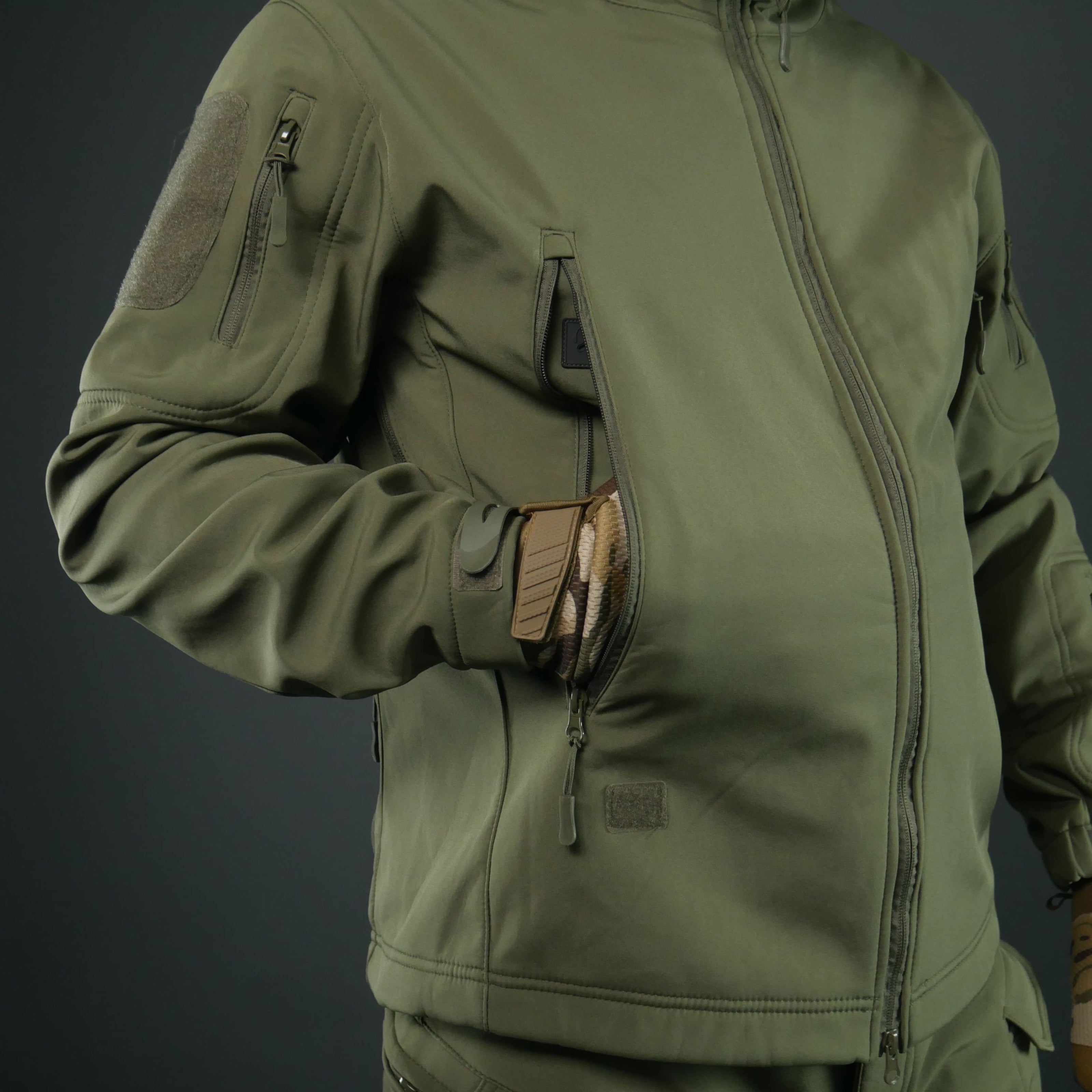 Тактичний демісезонний костюм Softshell Олива