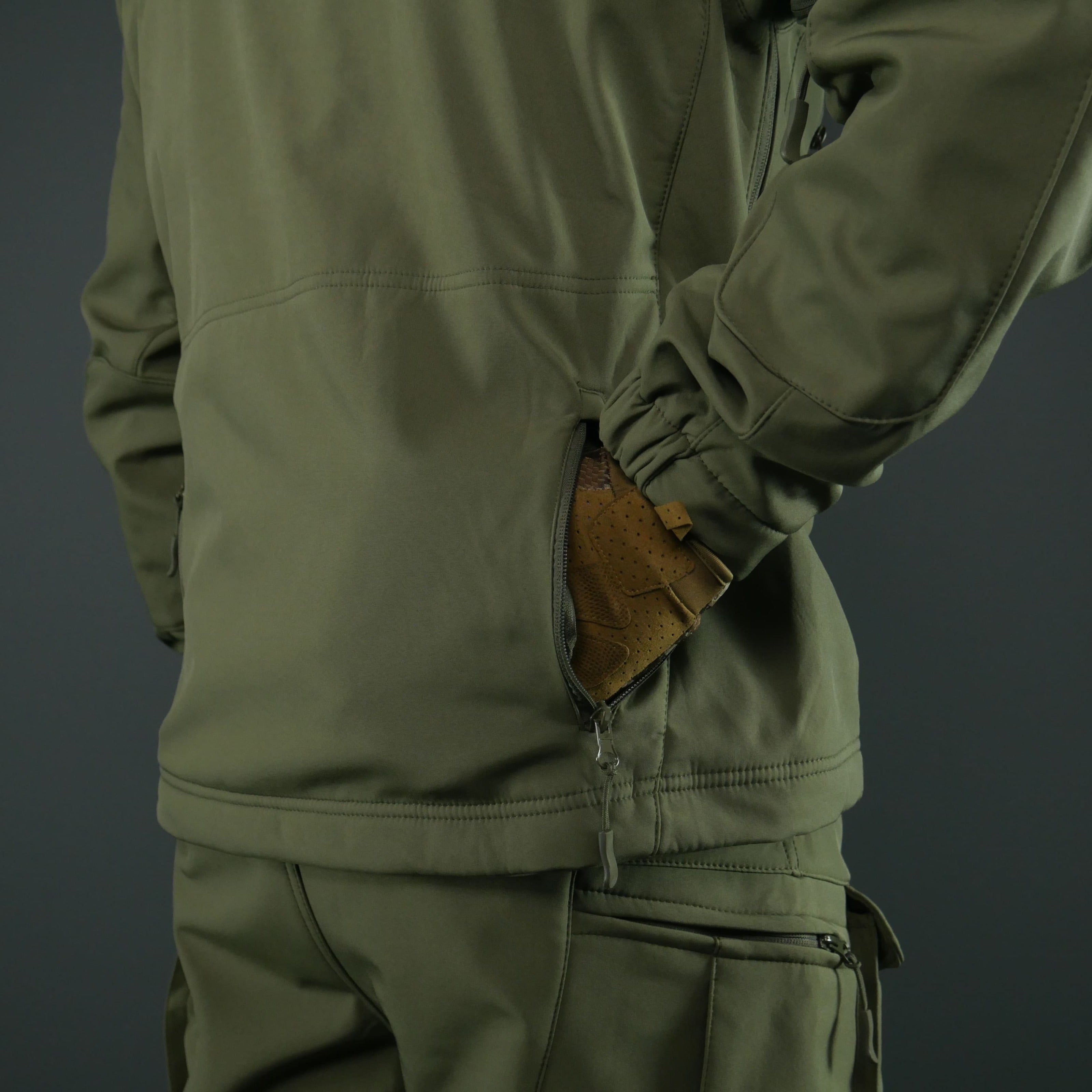 Тактичний демісезонний костюм Softshell Олива